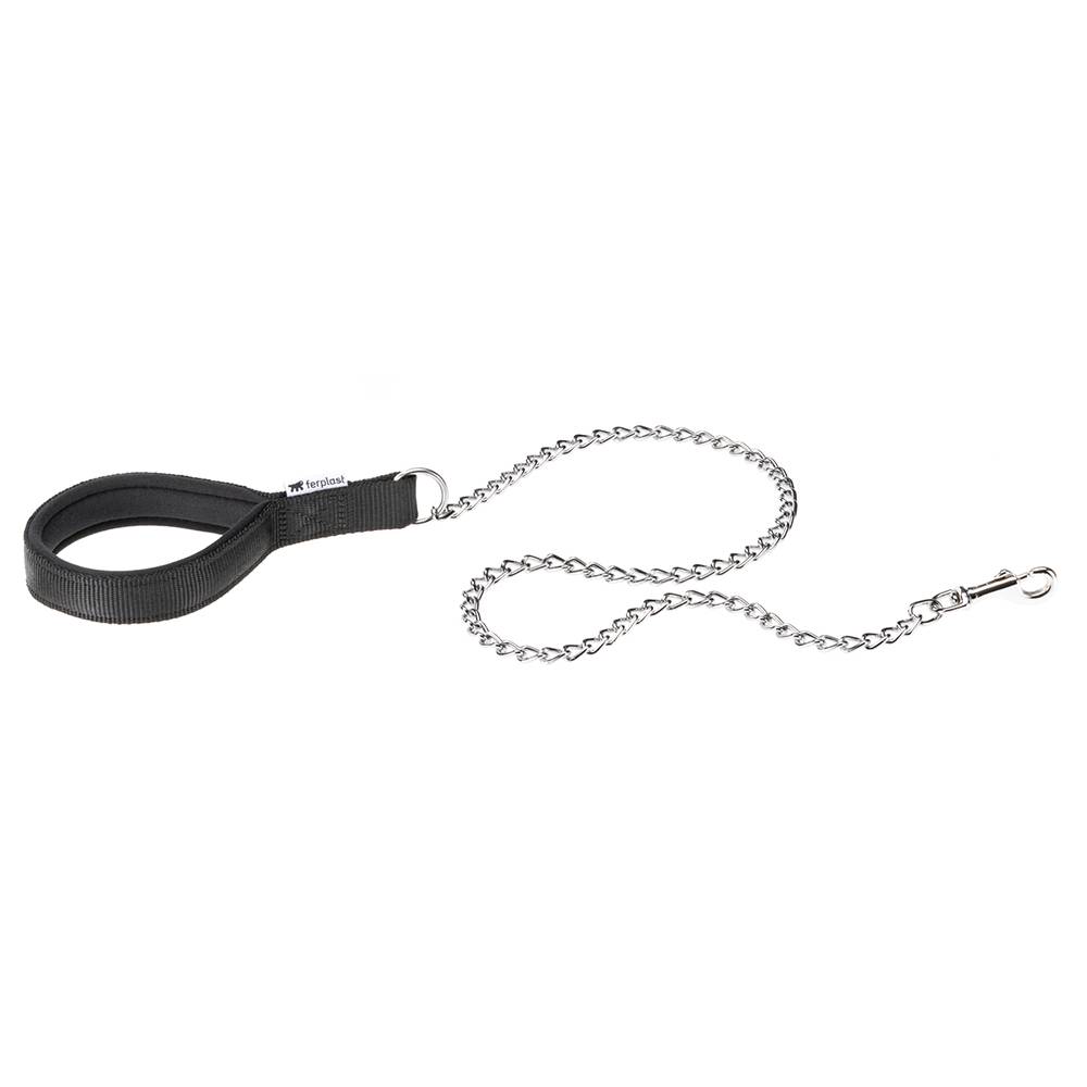 Ferplast - Laisse pour chien Ferplast DAYTONA, Laisse courte pour chiens de taille moyenne/grande, chaîne métallique anti-morsure, poignée confortable en nylon, - Image 1