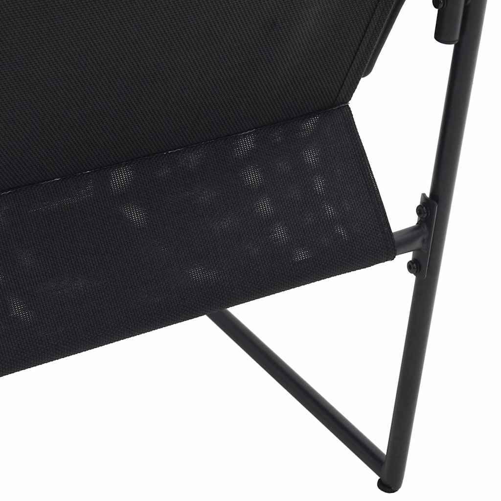 Chaise avec coussin Textilène Noir et Anthracite 59 x 50,5 x 81,5 cm - PANGIVO - Image 8