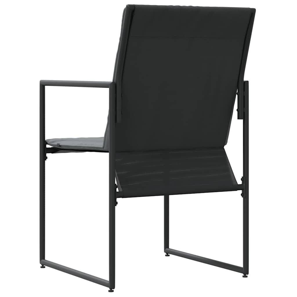Chaise avec coussin Textilène Noir et Anthracite 59 x 50,5 x 81,5 cm - PANGIVO - Image 7