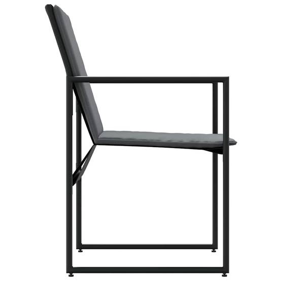 Chaise avec coussin Textilène Noir et Anthracite 59 x 50,5 x 81,5 cm - PANGIVO - Image 9
