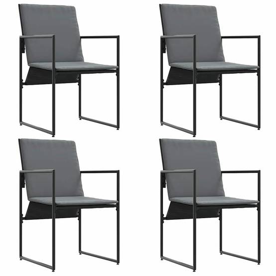 Chaise avec coussin Textilène Noir et Anthracite 59 x 50,5 x 81,5 cm - PANGIVO - Image 6