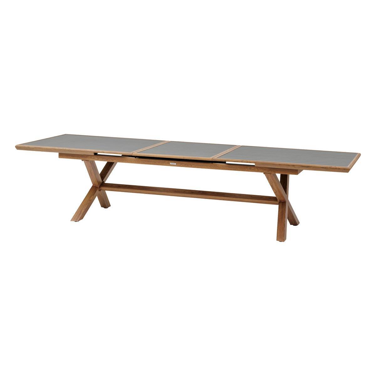 Hesperide - Table de jardin extensible "Axiome" graphite & honey 12 places en aluminium  Hespéride - Image 2