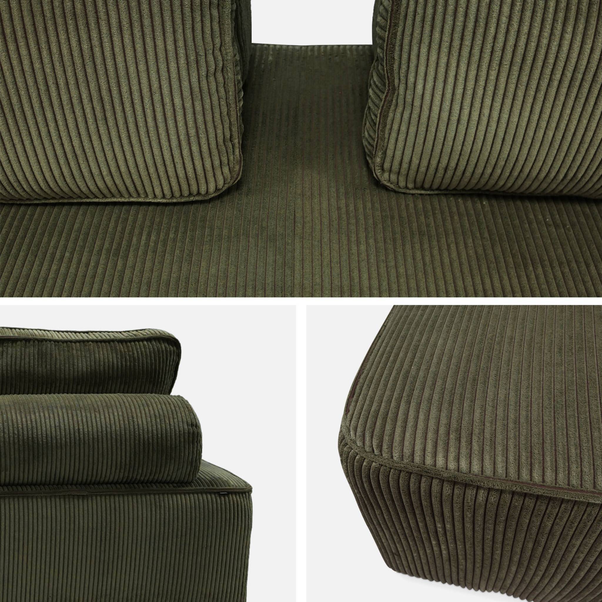 sweeek - Chauffeuse 2 places pour canapé modulable velours côtelé vert foncé | sweeek - Image 7