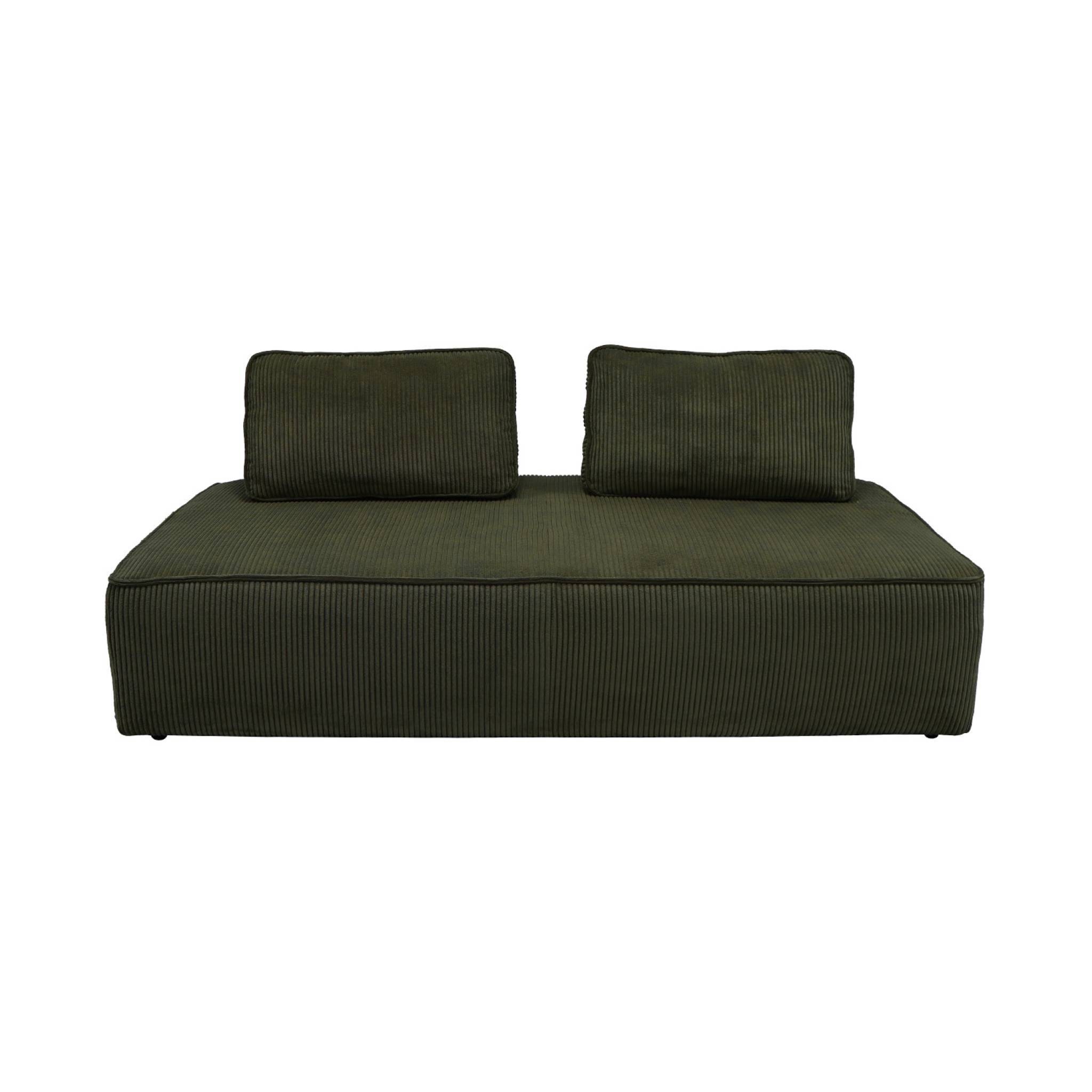 sweeek - Chauffeuse 2 places pour canapé modulable velours côtelé vert foncé | sweeek - Image 5