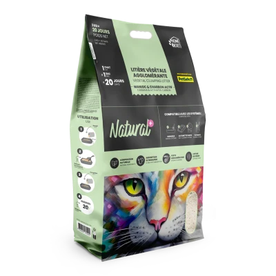 Litière agglomérante Natural Plus 4kg - Image 1