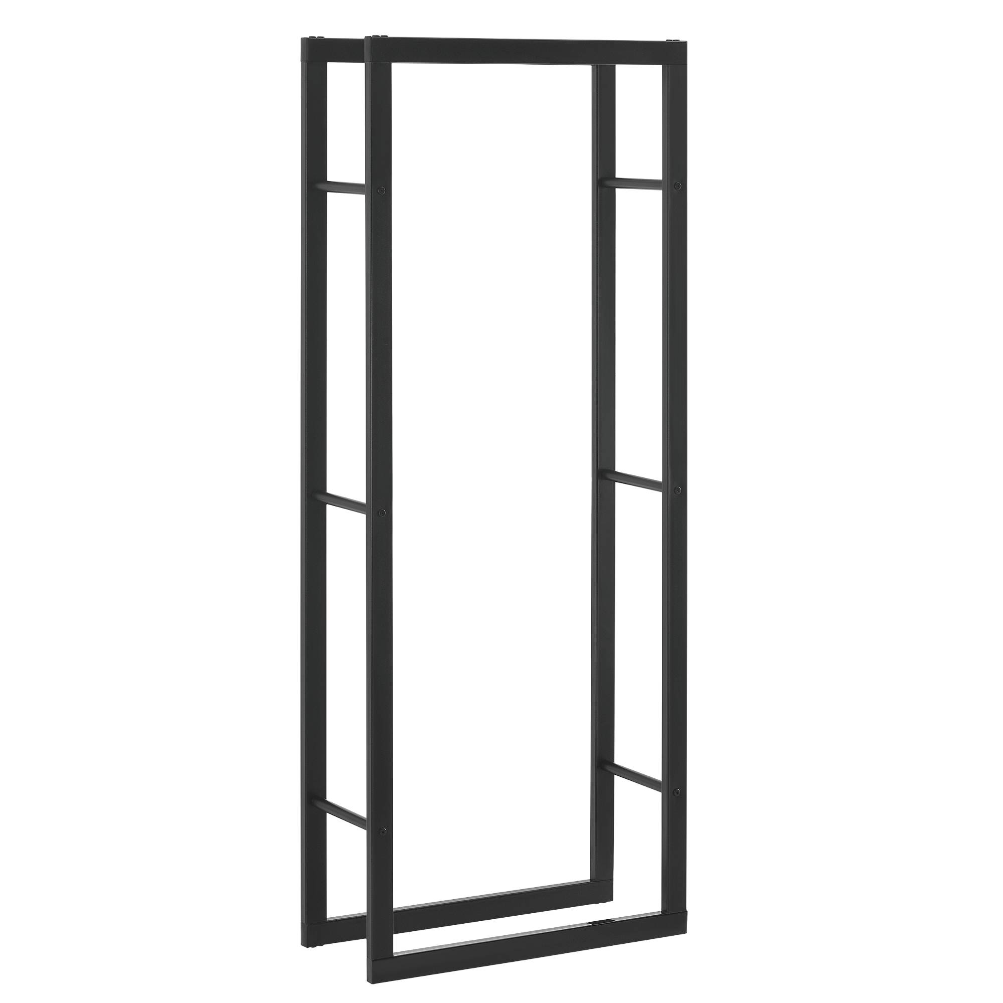 [en.casa] - Range-bûches Kasan Acier Laqué Noir 60 x 150 x 25 cm [en.casa] - Image 2