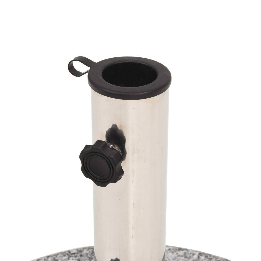 Helloshop26 - Pied base socle de parasol granite tube en acier inoxydable rond 22 kg - Image 4