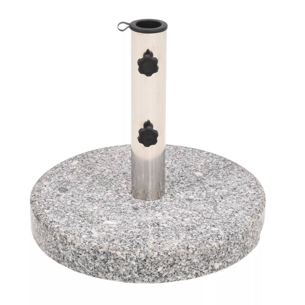Helloshop26 - Pied base socle de parasol granite tube en acier inoxydable rond 22 kg - Image 1