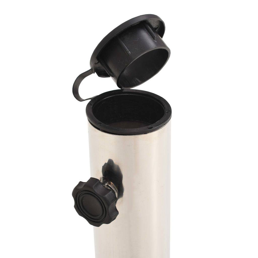 Helloshop26 - Pied base socle de parasol granite tube en acier inoxydable rond 22 kg - Image 6