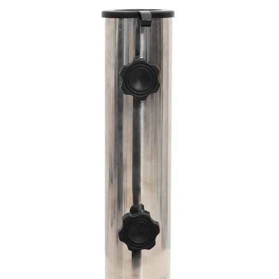 Socle de parasol rond 45 x 30 cm avec roulettes pour installation facile en granit noir - Image 5