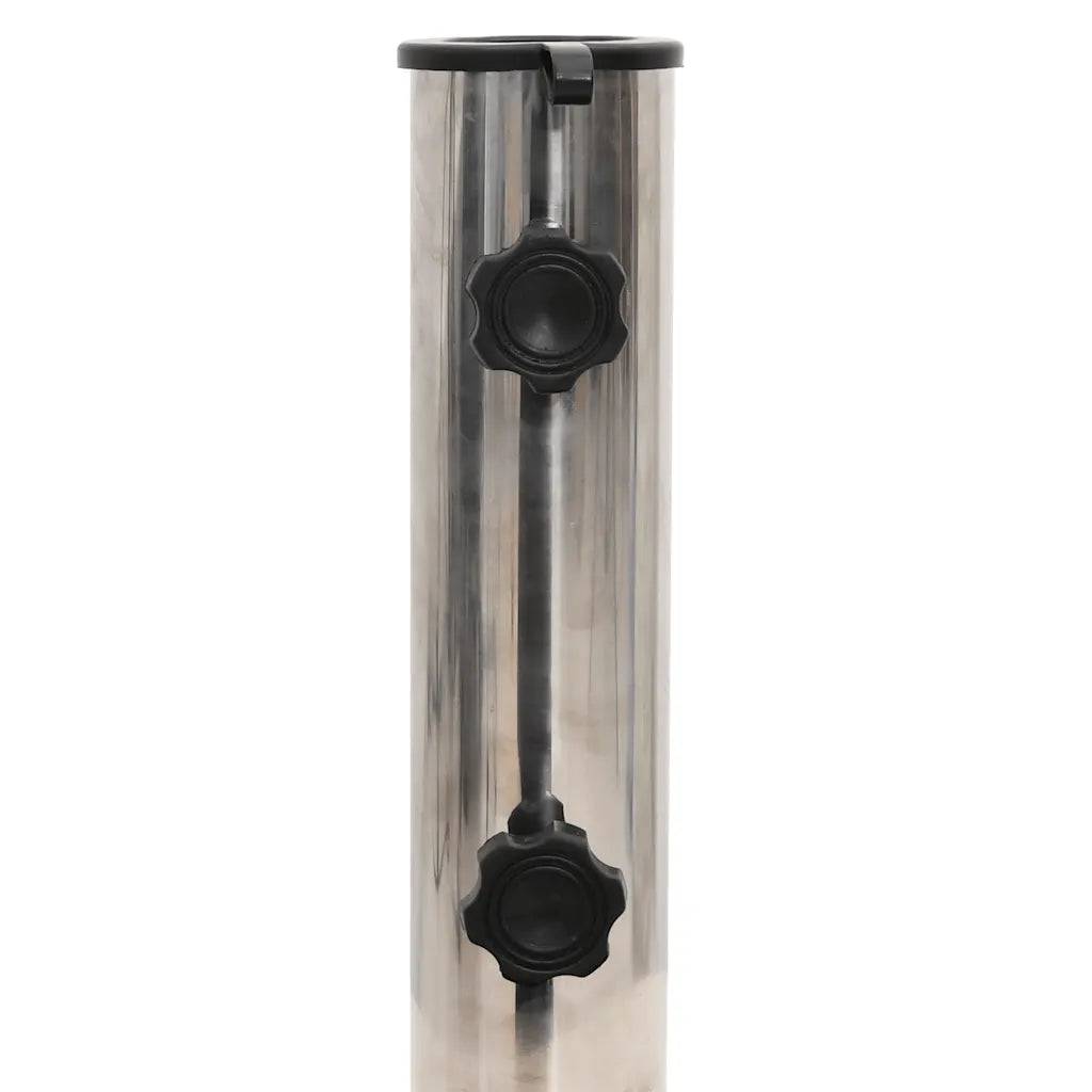 Socle de parasol rond 45 x 30 cm avec roulettes pour installation facile en granit noir - Image 5