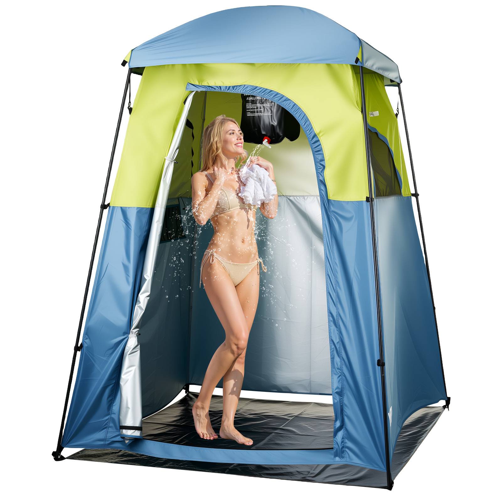 Vevor - VEVOR Tente de douche camping, abri d'intimité portable 167x167x218 cm, Oxford 150D, UPF 50, imperméable, sac de douche inclus. - Image 1