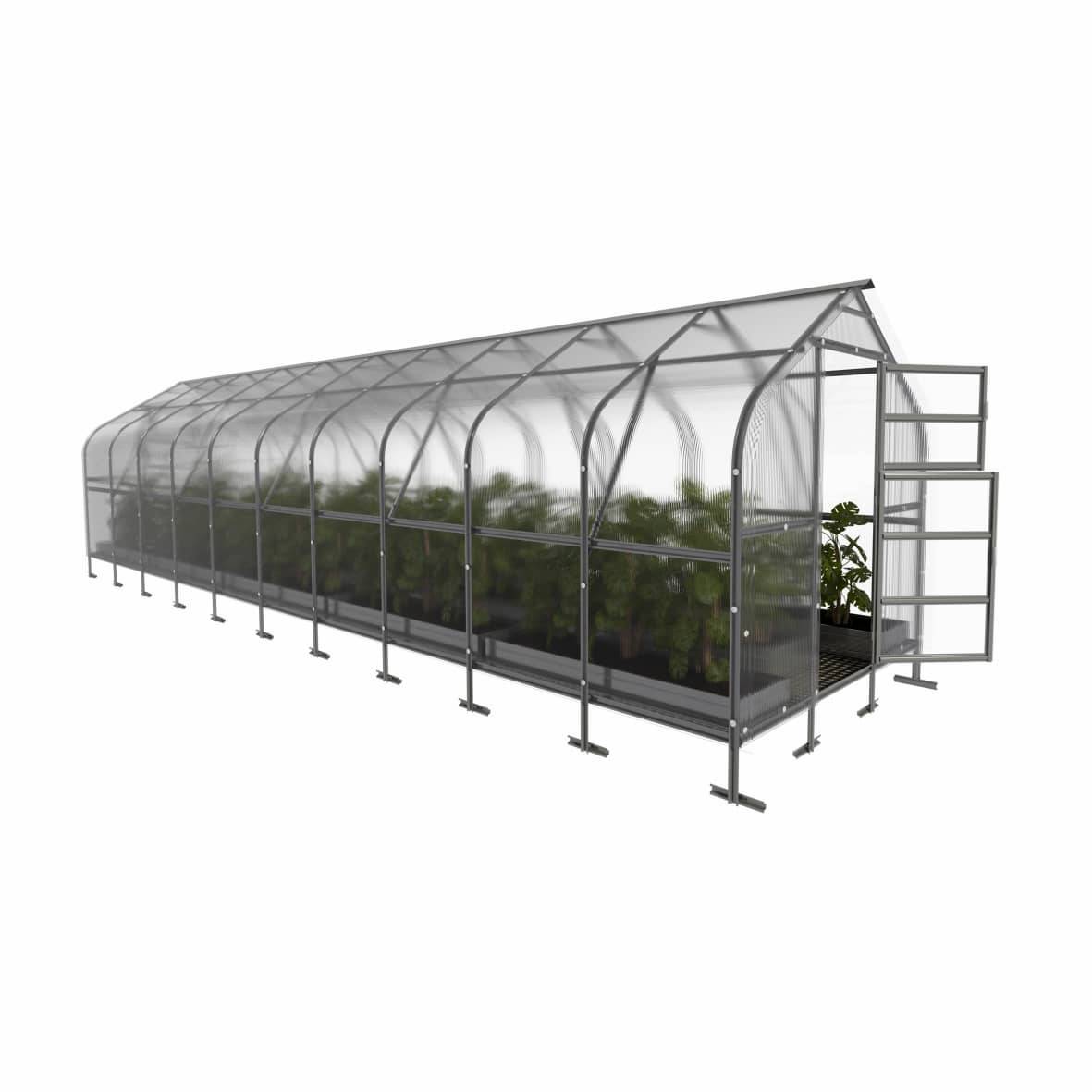 Serre KLASIKA*DROP 25m2, 2,5m x 10m, 4 mm avec revêtement en polycarbonate - Image 3
