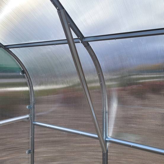 Serre KLASIKA*DROP 25m2, 2,5m x 10m, 4 mm avec revêtement en polycarbonate - Image 4