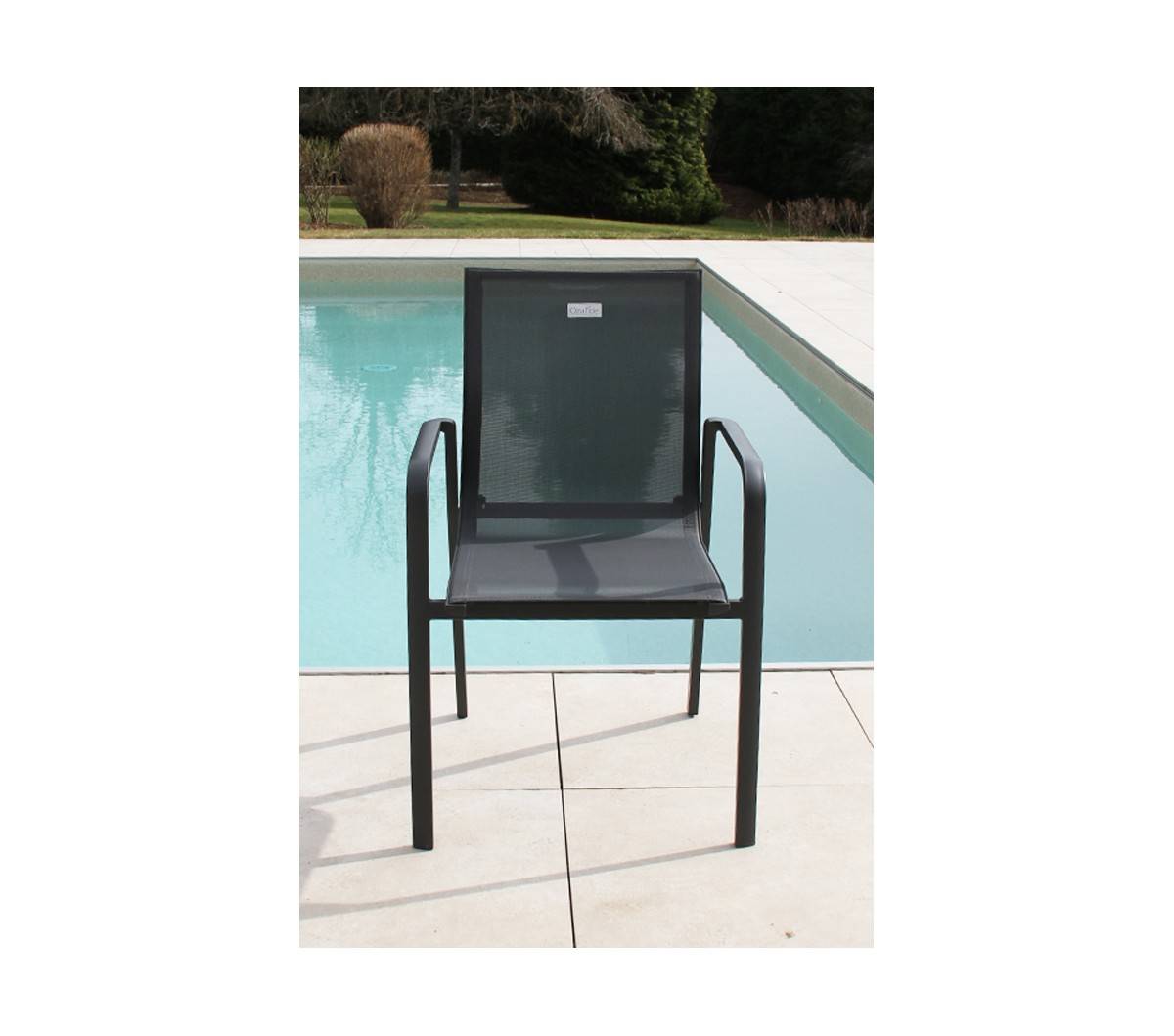 Ozalide - Ensemble table et chaises de jardin  8 places  Gris Anthracite  GUETHARY - Image 6