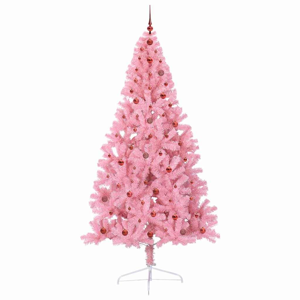 ComfortXL - Petit sapin de Noël artificiel complet lumineux avec boules Rose 120 cm – ComfortXL Outdoor Living - Image 4