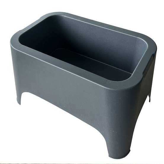 Table basse de jardin 59x 39x 36cm Anthracite Avec couvercle Extérieur / Intérieur TOOMAX - Image 6