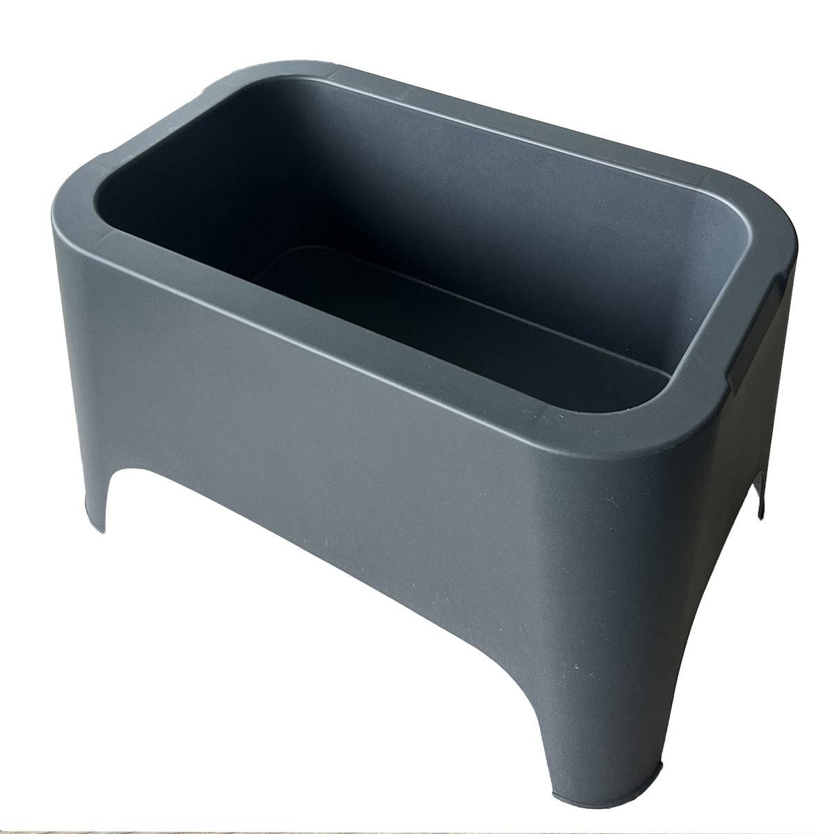 Table basse de jardin 59x 39x 36cm Anthracite Avec couvercle Extérieur / Intérieur TOOMAX - Image 6