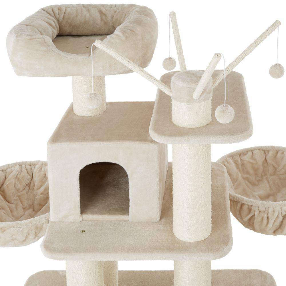 Arbre à chat 195 cm beige/blanc - Image 2