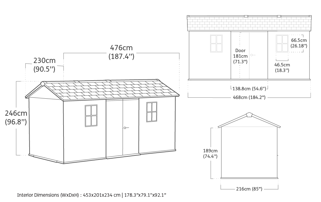 Keter - Abri de jardin Newton Plus 1575 - 10 m² - Gris Aspect bois - KETER - Image 4