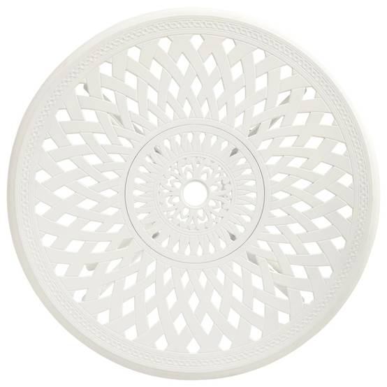 ComfortXL - Table de Jardin Ronde Ø78cm en Aluminium Blanc, Résistante aux Intempéries avec Trou Parasol – ComfortXL Outdoor Living - Image 3