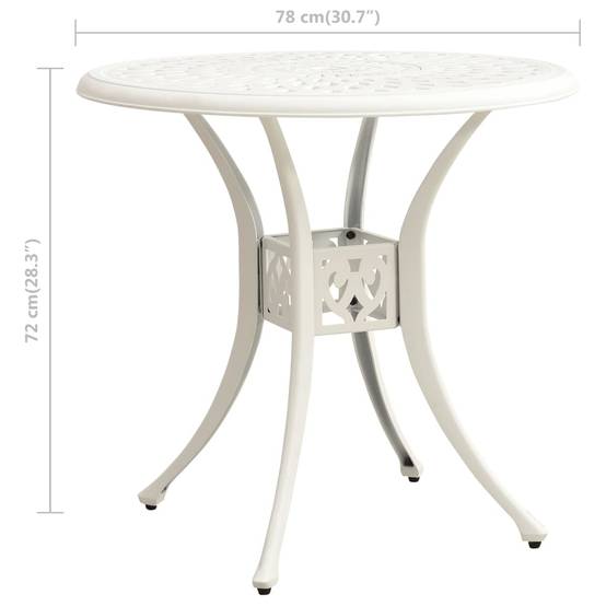 ComfortXL - Table de Jardin Ronde Ø78cm en Aluminium Blanc, Résistante aux Intempéries avec Trou Parasol – ComfortXL Outdoor Living - Image 6