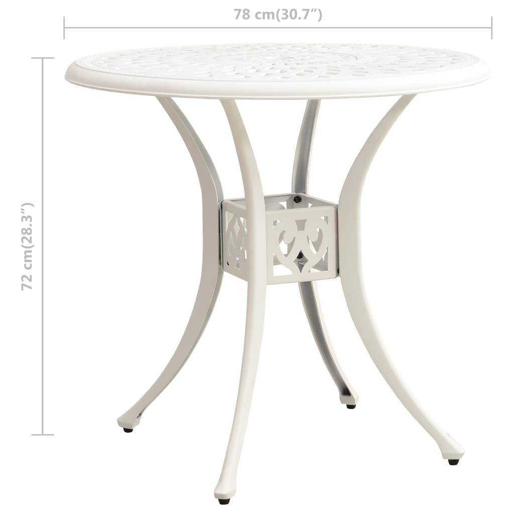 ComfortXL - Table de Jardin Ronde Ø78cm en Aluminium Blanc, Résistante aux Intempéries avec Trou Parasol – ComfortXL Outdoor Living - Image 6