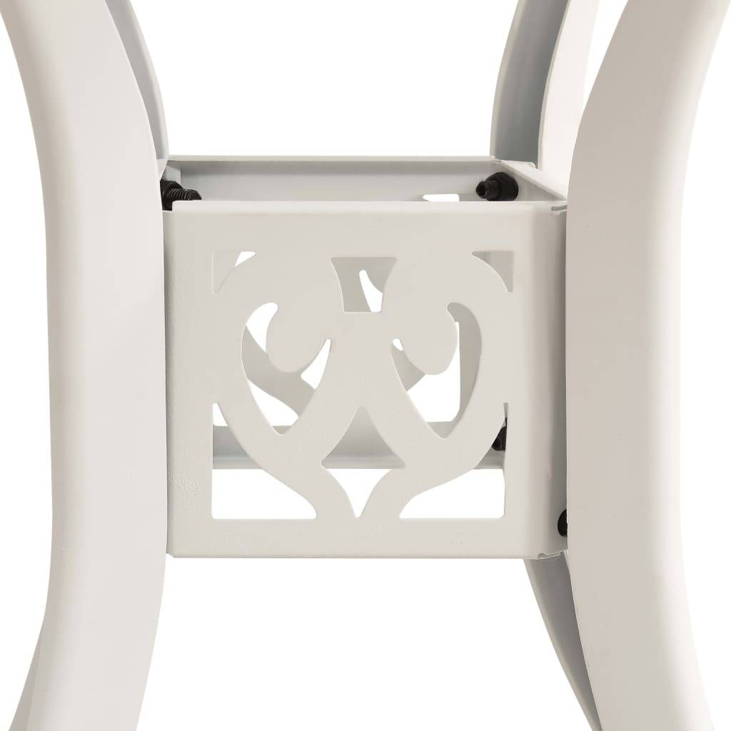 ComfortXL - Table de Jardin Ronde Ø78cm en Aluminium Blanc, Résistante aux Intempéries avec Trou Parasol – ComfortXL Outdoor Living - Image 4