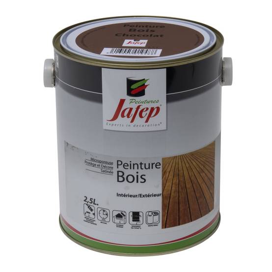 Peinture bois chocolat Jafep - 2,5 L - Image 1