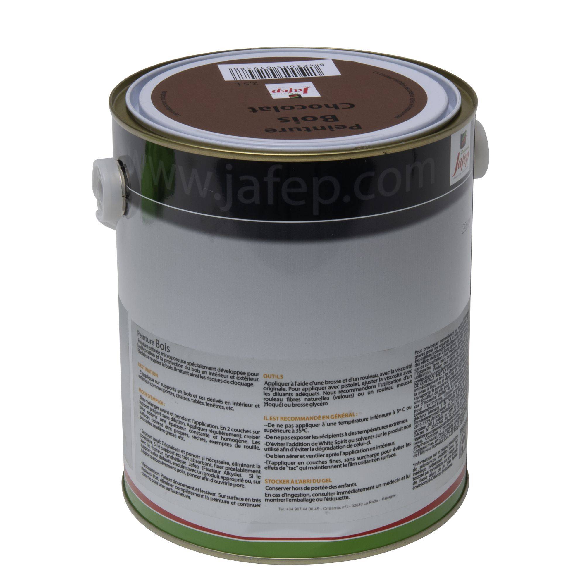 Peinture bois chocolat Jafep - 2,5 L - Image 4