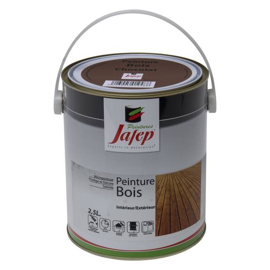 Peinture bois chocolat Jafep - 2,5 L - Image 3
