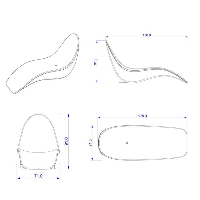 Transat moderne pour piscine et jardin Baia dei Turchi - Image 6