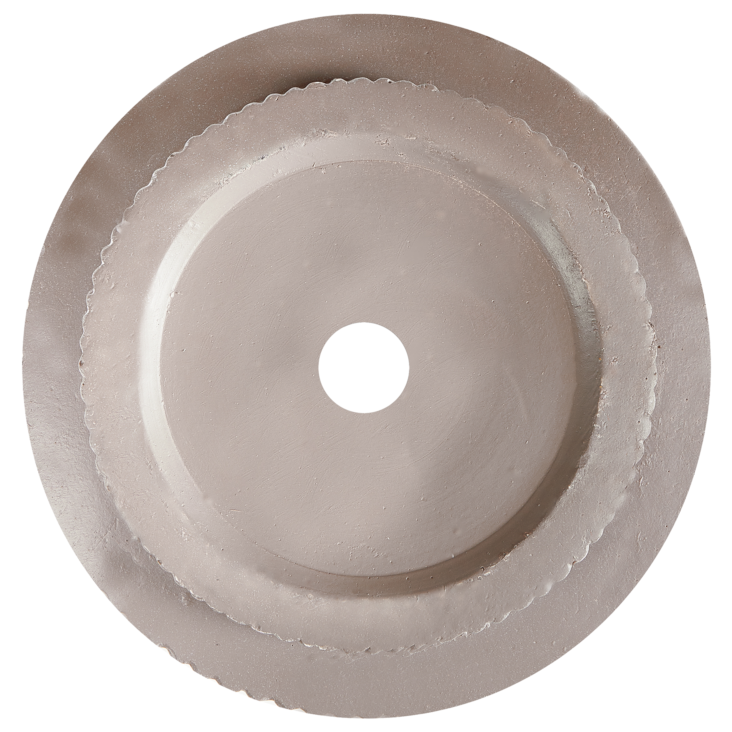 Beliani - Pot de Fleurs Taupe en Fibre d\'argile à Nervures 24 x 24 x 24 cm avec Trou de drainage Cache-pot Extérieur pour Jardin Patio - Image 4