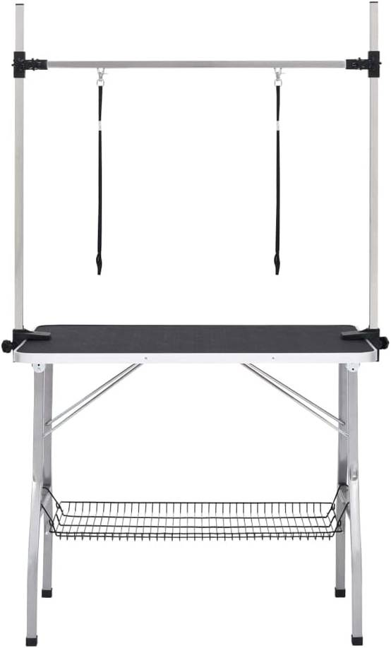 Table de toilettage pliable 90cm en acier avec bras réglable et panier – ComfortXL Outdoor Living - Image 4