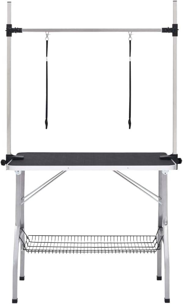 Table de toilettage pliable 90cm en acier avec bras réglable et panier – ComfortXL Outdoor Living - Image 4