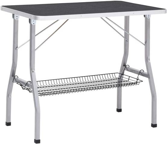 Table de toilettage pliable 90cm en acier avec bras réglable et panier – ComfortXL Outdoor Living - Image 2