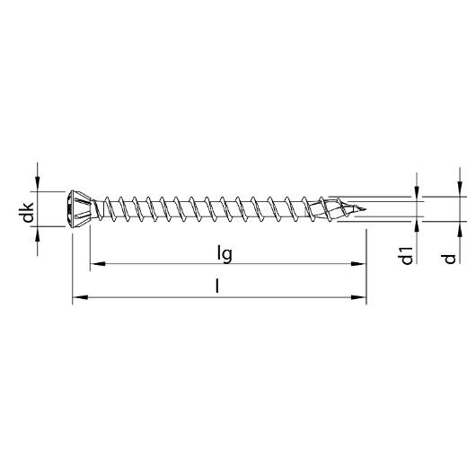 Vis HECO-Topix-Plus spécial plancher - Ø3,5x50mm - Tête Fraisée avec nervures de fraisage - Filetage Total - T10 - Boite de 200 - 61651 - Image 3