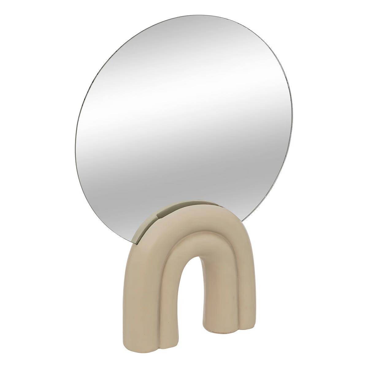 Miroir à Poser Design "Wavy Bliss" 35cm Blanc - Image 1