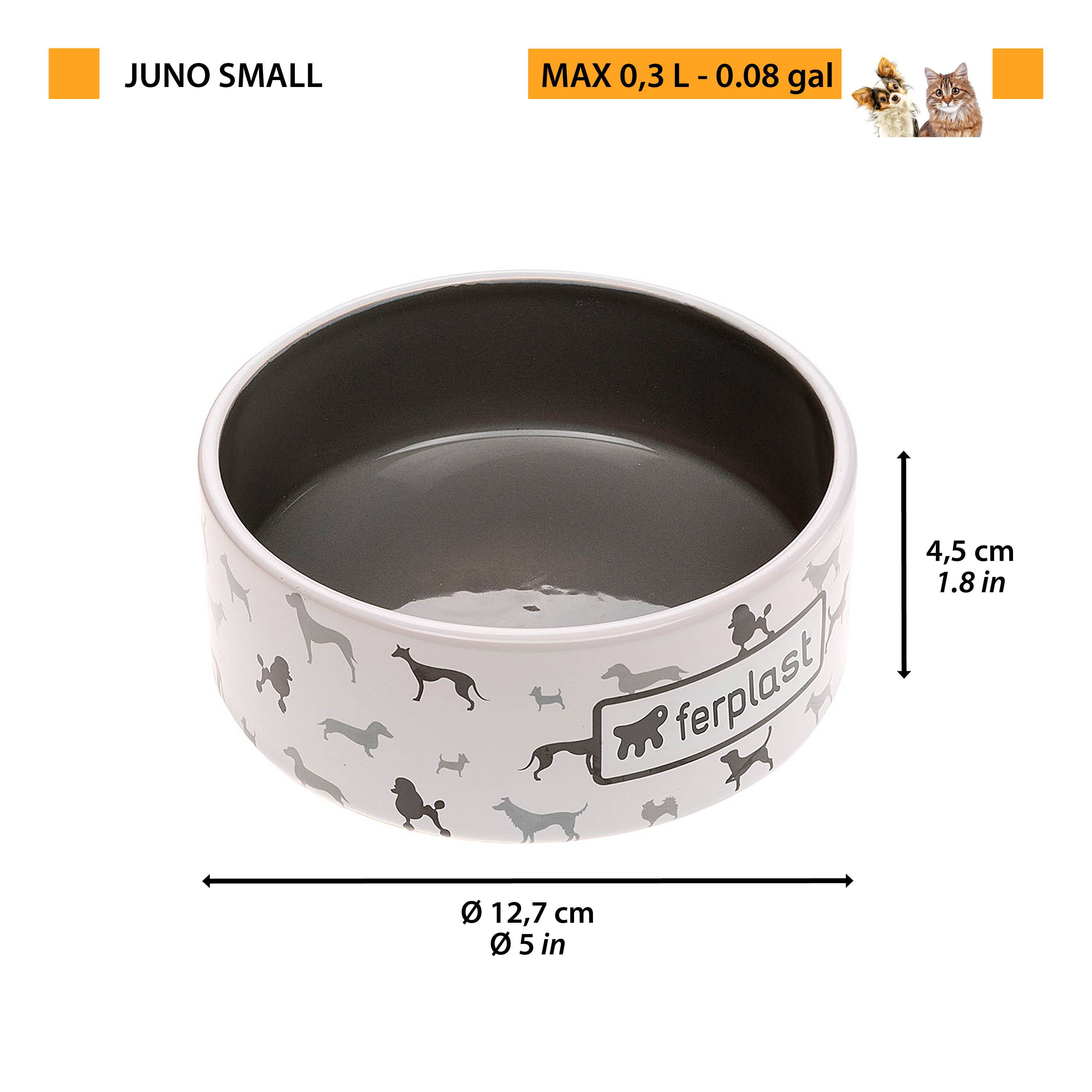 Ferplast - Ecuelle en Céramique pour Petits Chiens et Chats, JUNO SMALL, Fantaisie originale - Image 2