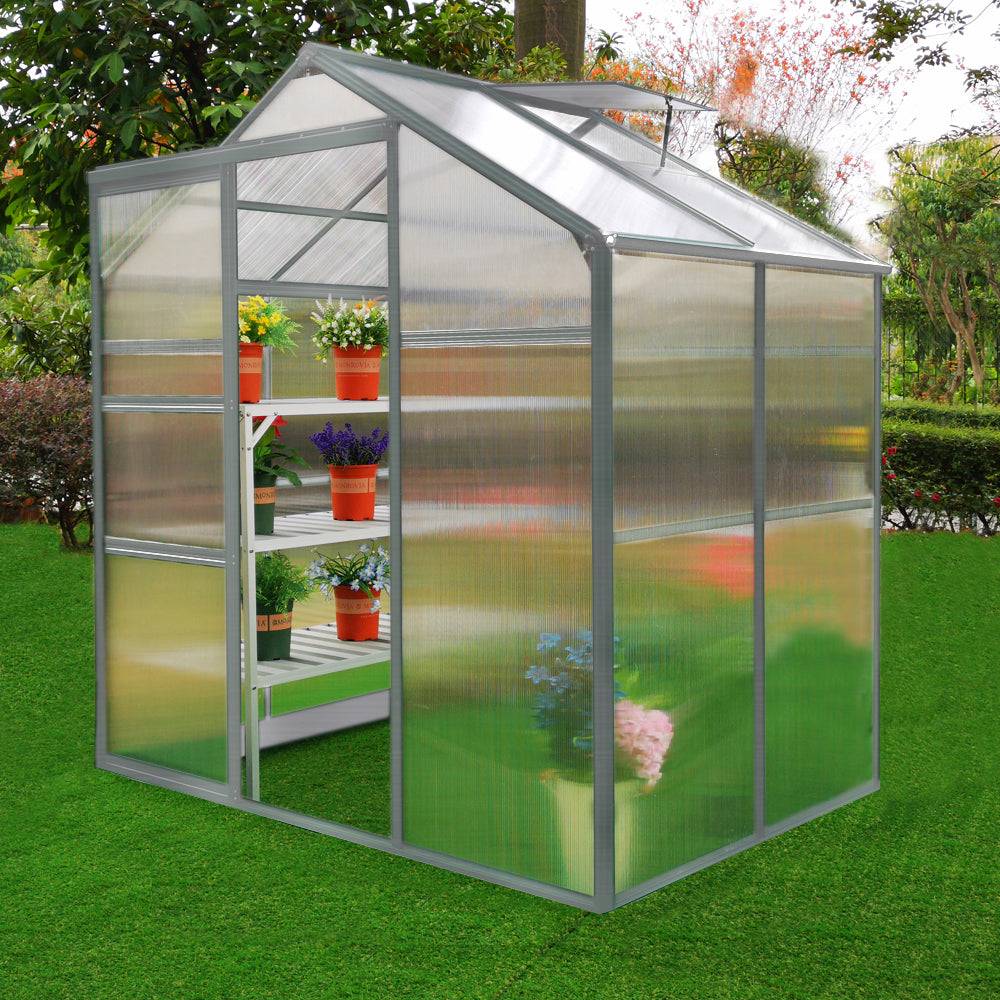 Monstershop - Serre de Jardin 1.8mx1.2m & 2 Étagères Imperméable - Image 2