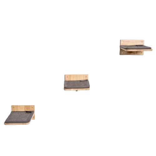 Rhr Concepts Bv - Meubles muraux escalade chat - Plateaux muraux - Lot de 3 (Gris) - RHR Concepts BV - Image 1