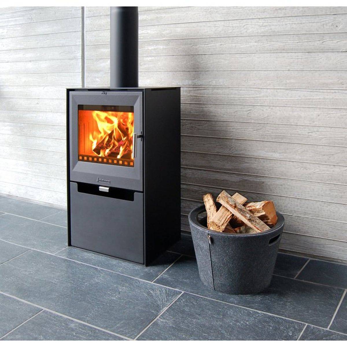 Poêle à bois Aduro 14 noir, 6,5 kW, double combustion et vitre-propre - ADURO - Image 4
