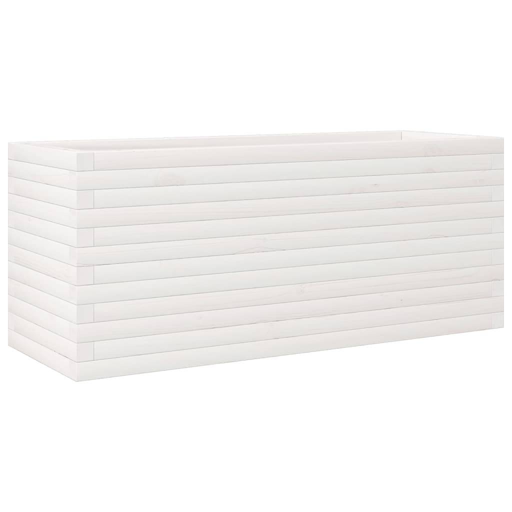 Vidaxl - Jardinière blanc 110x40x45,5 cm bois de pin massif vidaXL 847274 - Image 8