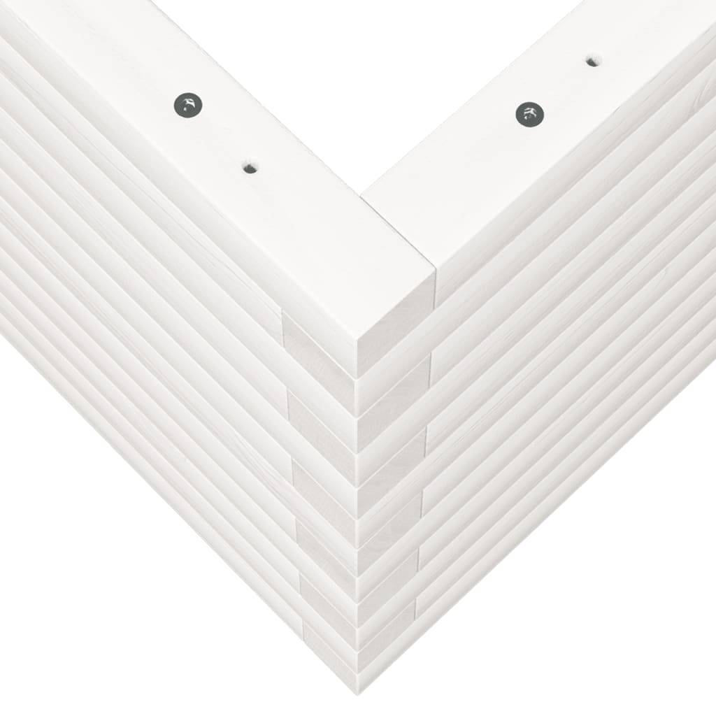 Vidaxl - Jardinière blanc 110x40x45,5 cm bois de pin massif vidaXL 847274 - Image 4