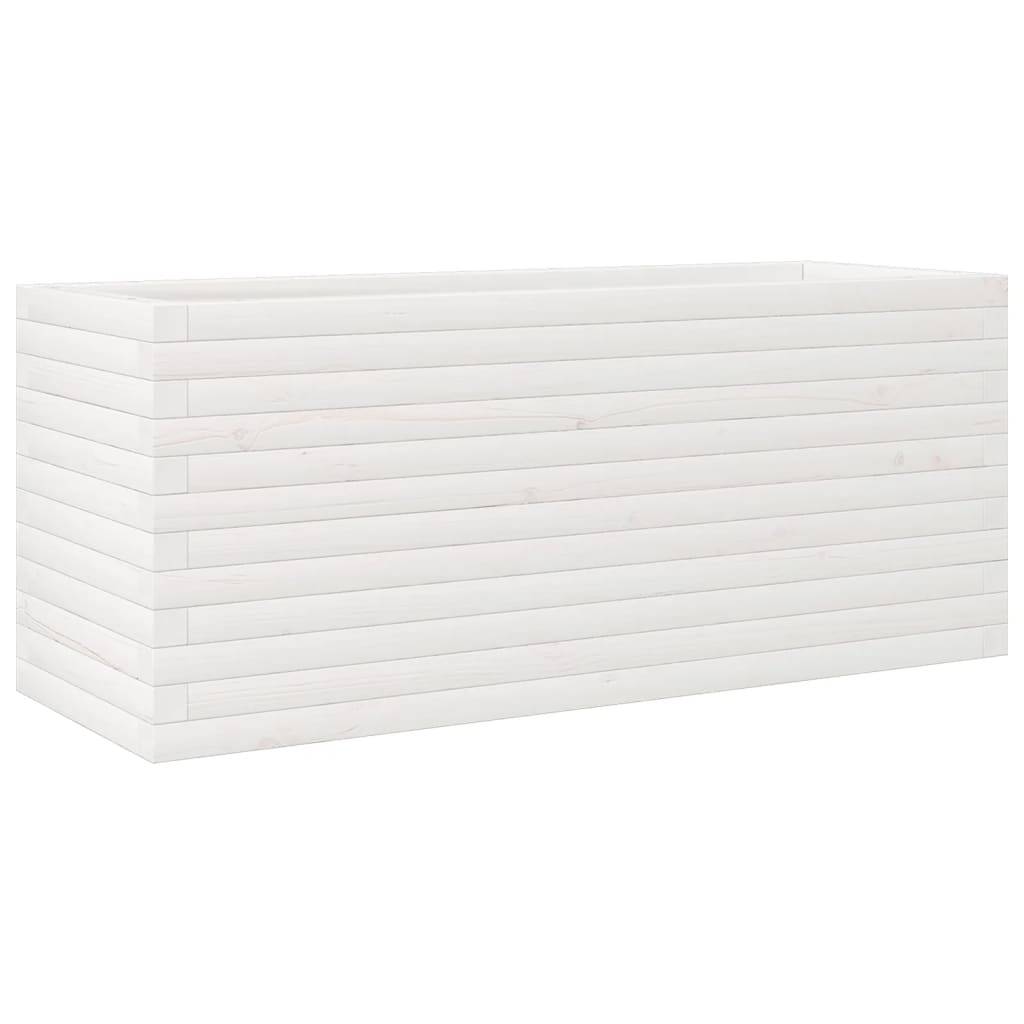 Vidaxl - Jardinière blanc 110x40x45,5 cm bois de pin massif vidaXL 847274 - Image 2