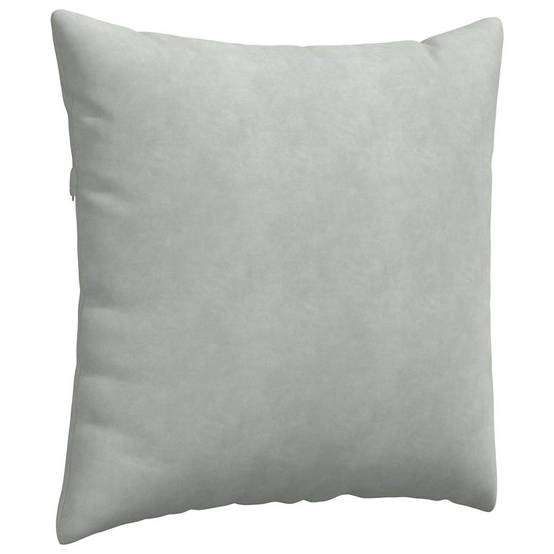 Lot de 2 Coussins Décoratifs Velours Côtelé Doux Housses Amovibles pour Canapé et Fauteuil Gris Clair 80x80 cm – ComfortXL Outdoor Living - Image 5