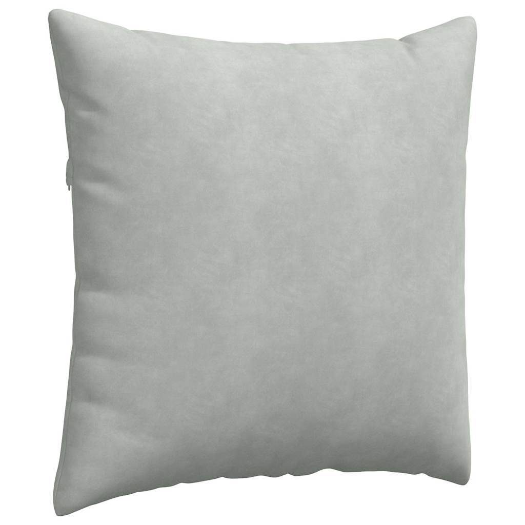 Lot de 2 Coussins Décoratifs Velours Côtelé Doux Housses Amovibles pour Canapé et Fauteuil Gris Clair 80x80 cm – ComfortXL Outdoor Living - Image 5