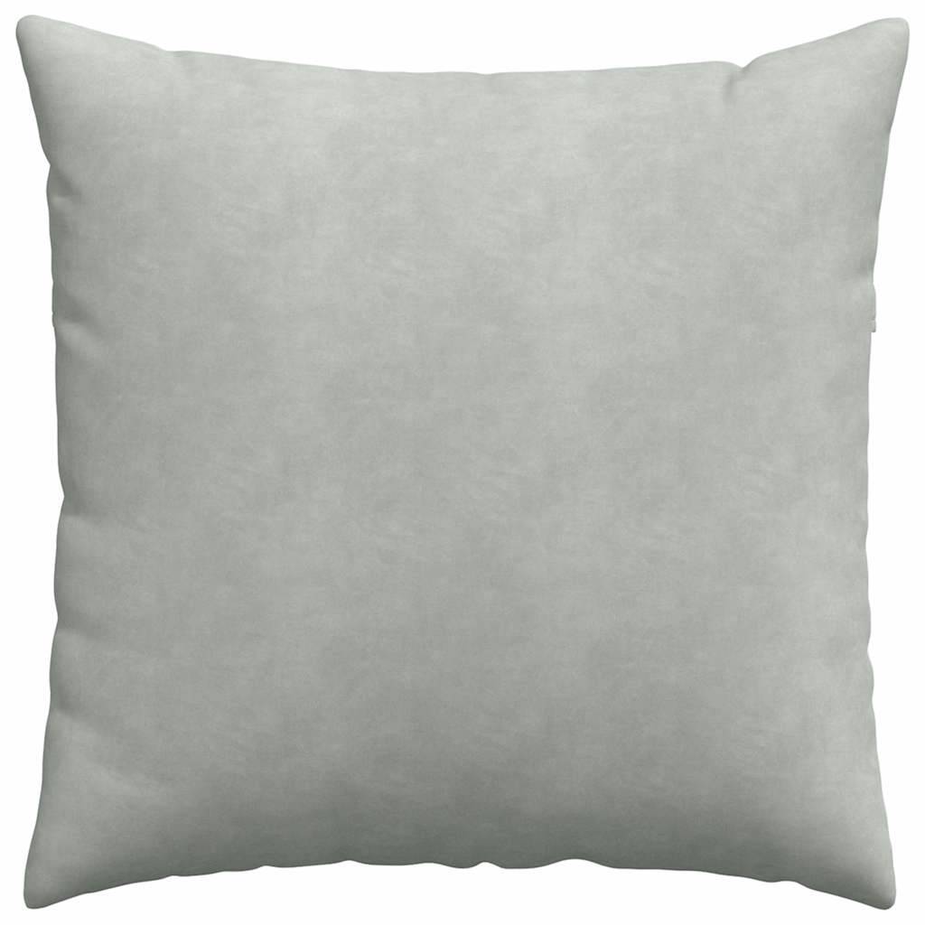 Lot de 2 Coussins Décoratifs Velours Côtelé Doux Housses Amovibles pour Canapé et Fauteuil Gris Clair 80x80 cm – ComfortXL Outdoor Living - Image 6