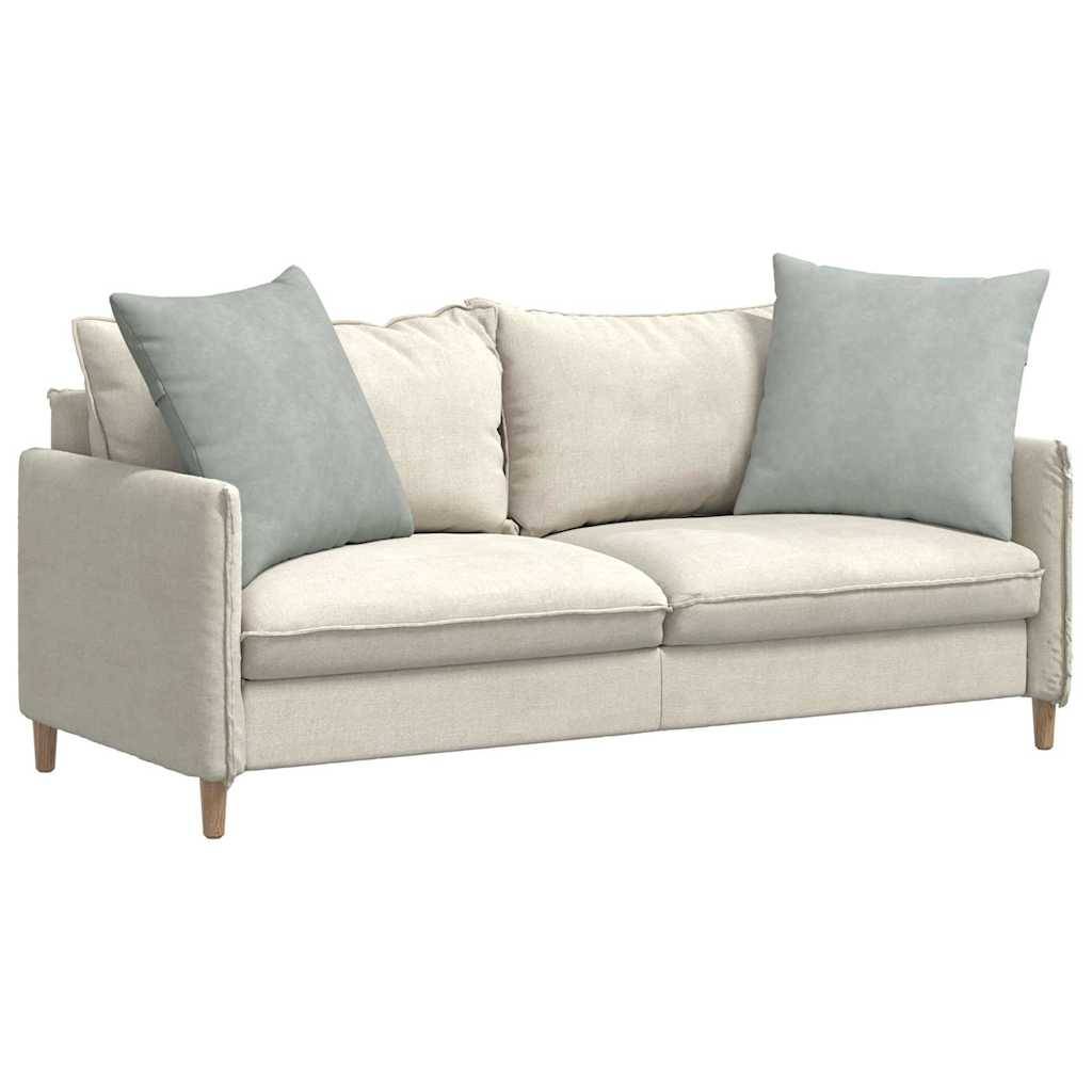 Lot de 2 Coussins Décoratifs Velours Côtelé Doux Housses Amovibles pour Canapé et Fauteuil Gris Clair 80x80 cm – ComfortXL Outdoor Living - Image 3