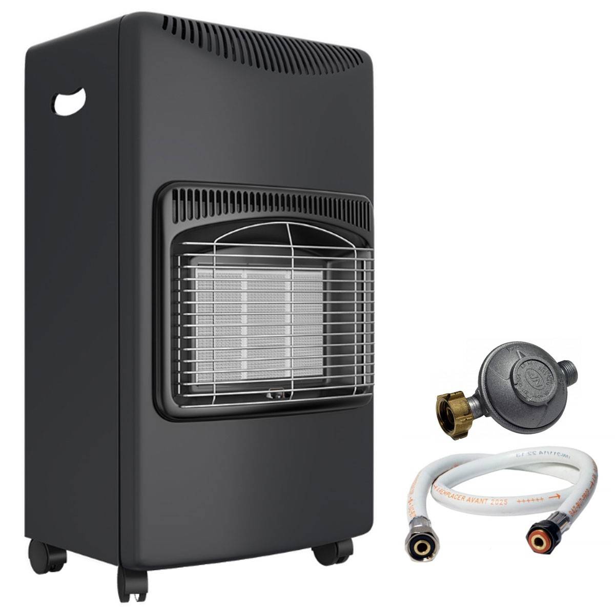 Poele à gaz 4200W 3 Niveaux de chauffe Allumage Piezo Grands volumes + Tuyau et détendeur butane INTEC - Image 1